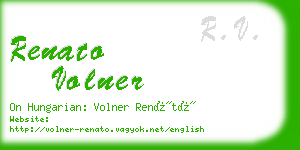 renato volner business card